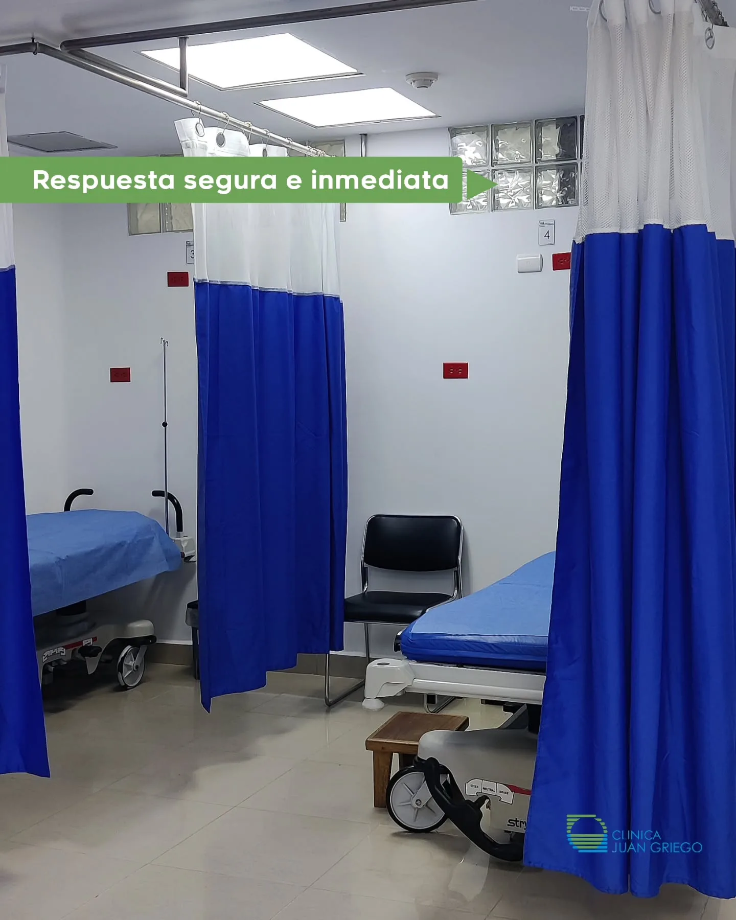 Área de emergencia con camillas